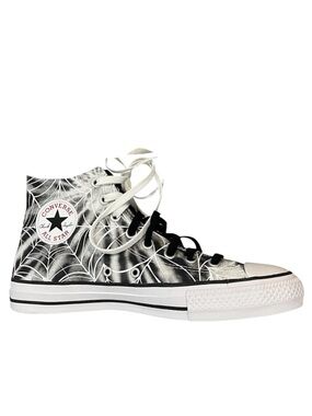 Converse Chuck Taylor High Top Sneakers   Women’s 10.5 Men’s 8.5 Spider Web Goth
